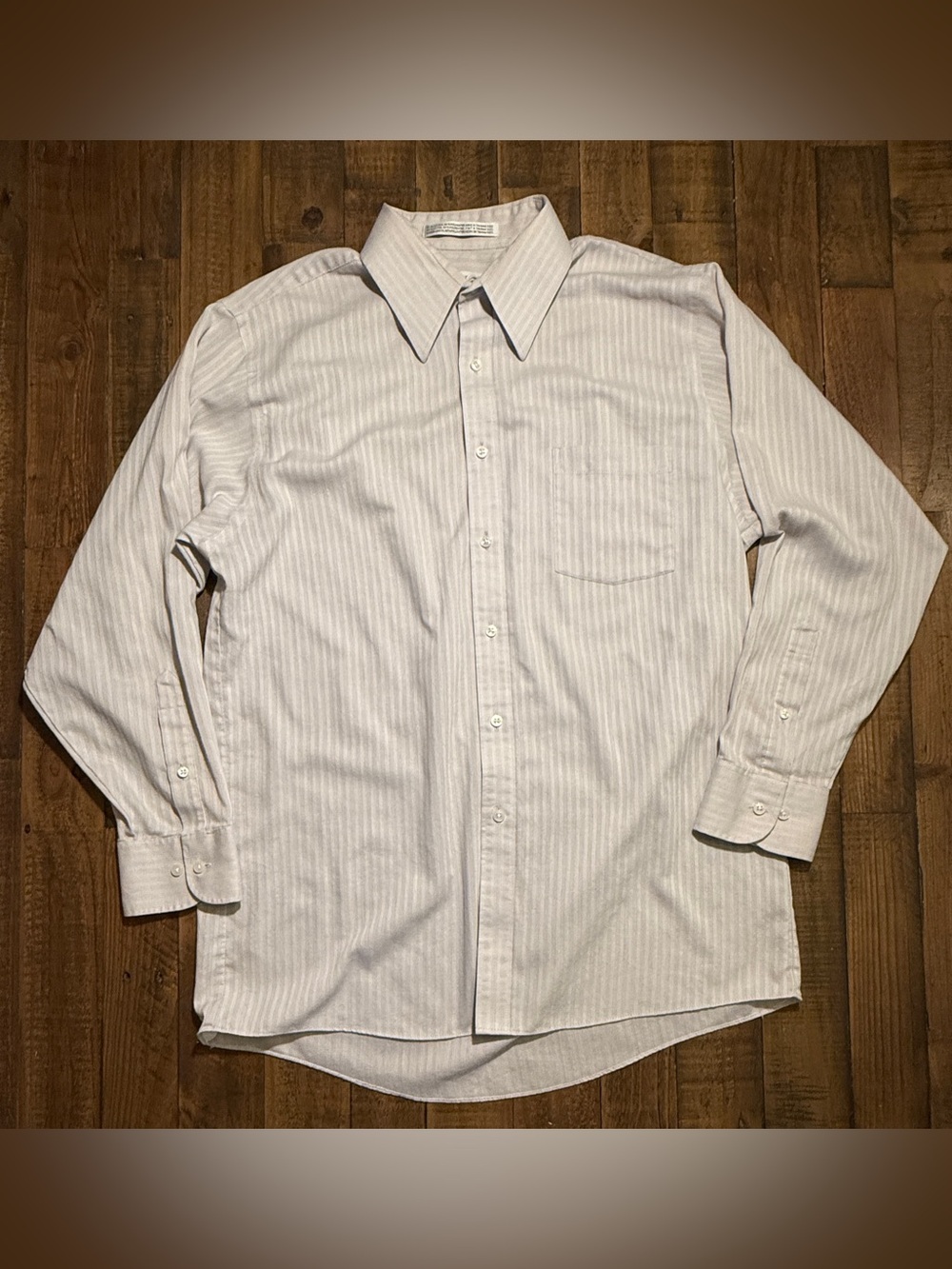 Vintage Geoffrey Beene Men’s Size 16 32/33 Wrinkle-Free Striped Dress Shirt